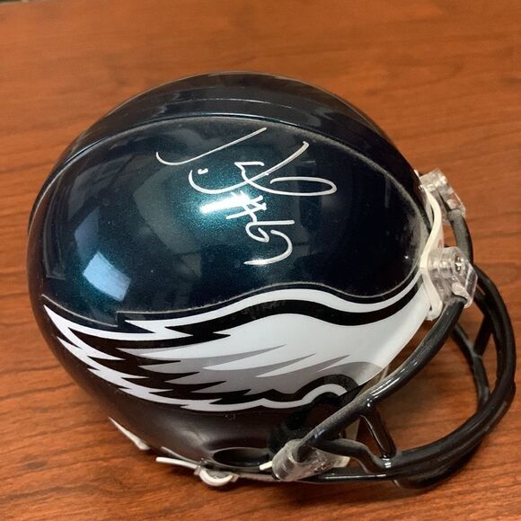 Philadelphia Eagles Autographed Mini Helmet Jamaal Jackson & Artis Hicks. - Picture 2 of 3